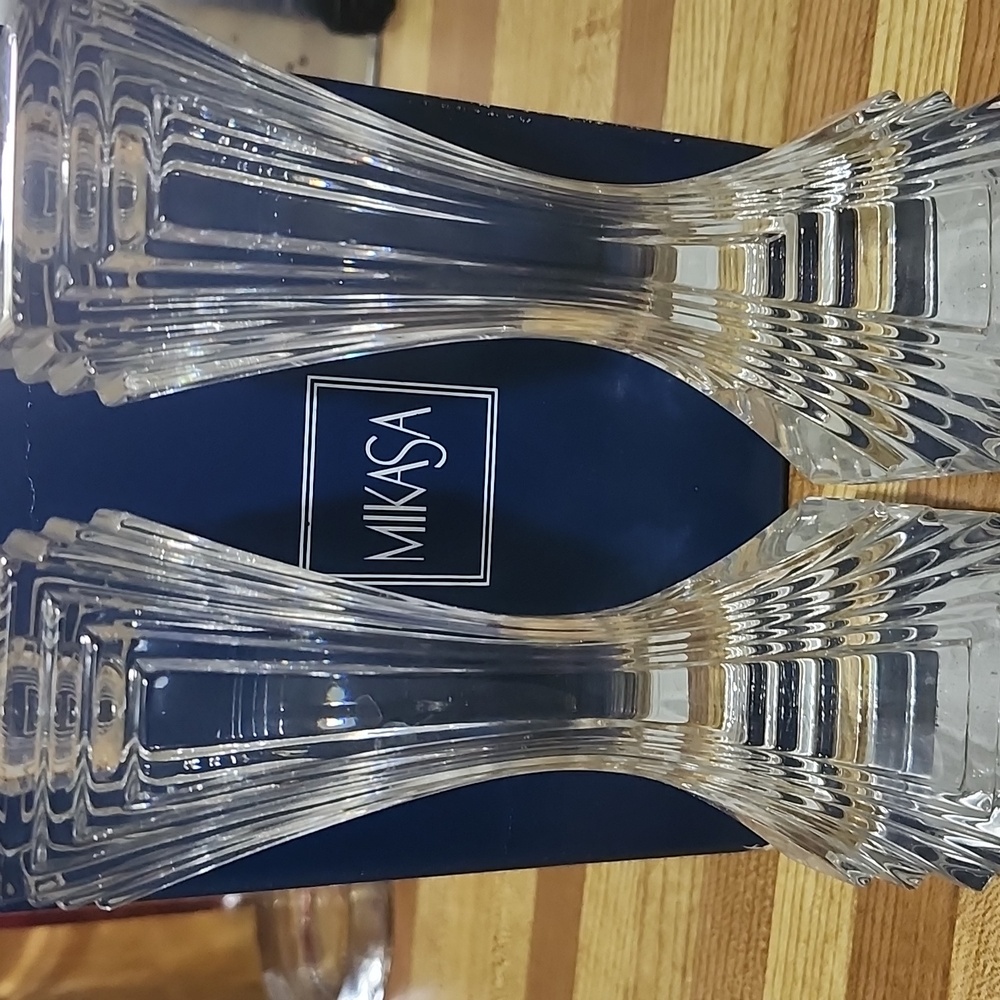 Mikasa  Lead Crystal Candle Stick Holders